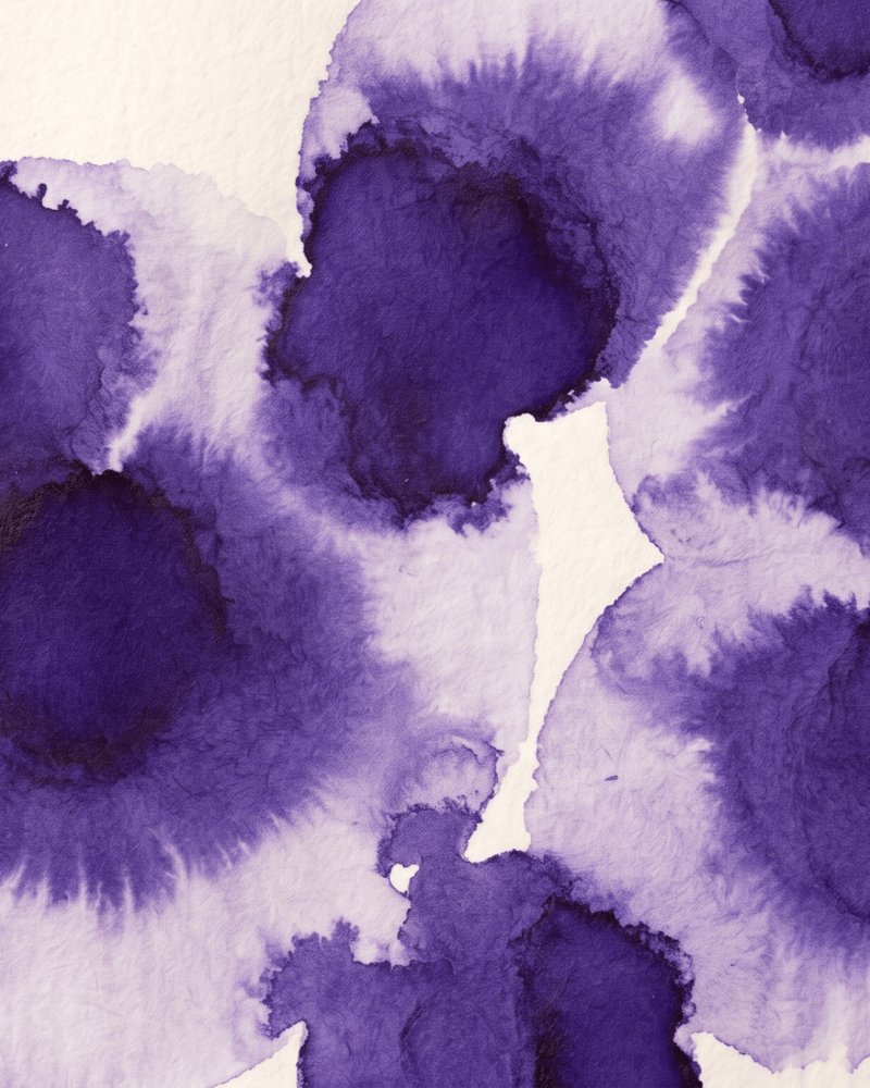 Bottled fountain pen ink from the violet drawer.